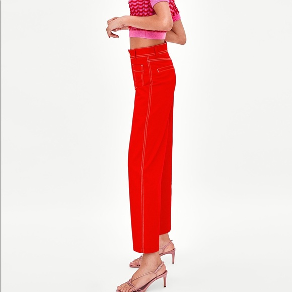 Zara Red Pants - Picture 2 of 6